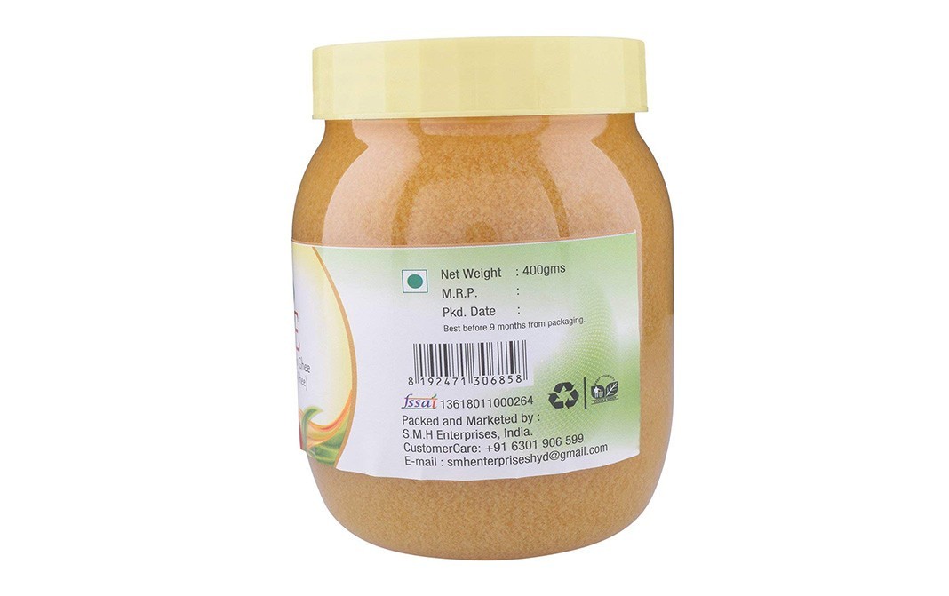 S.M. Royal Ghee Granular Pure Buffalo Ghee   Glass Jar  400 grams